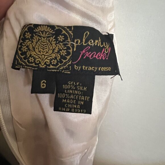 Tracy Reese by Plenty Jacana Floral Silk Spaghetti Strap Dress 6 Fairy Cottage - Picture 3 of 3